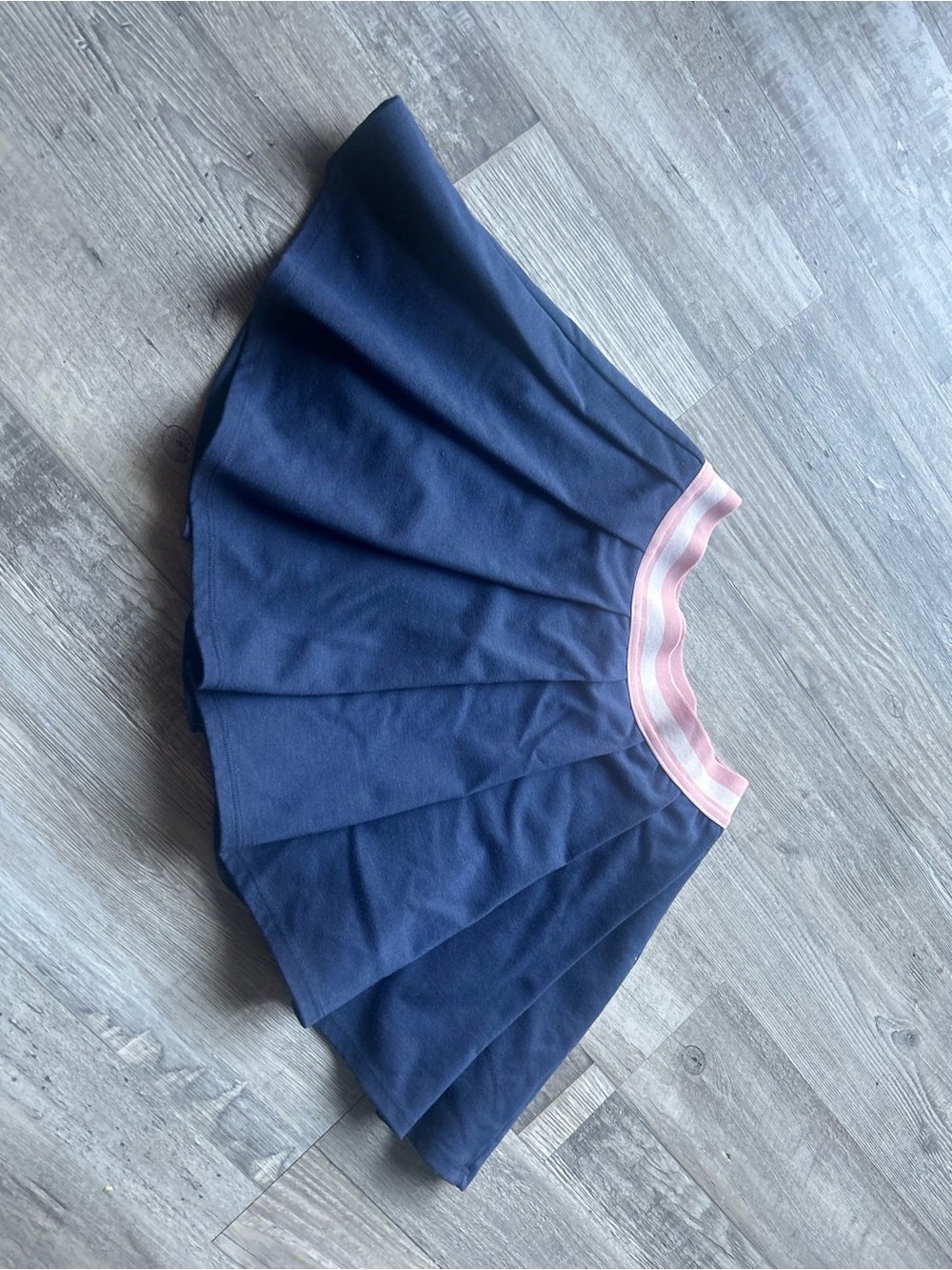 art class Navy Skirt with Pink Striped Waistband